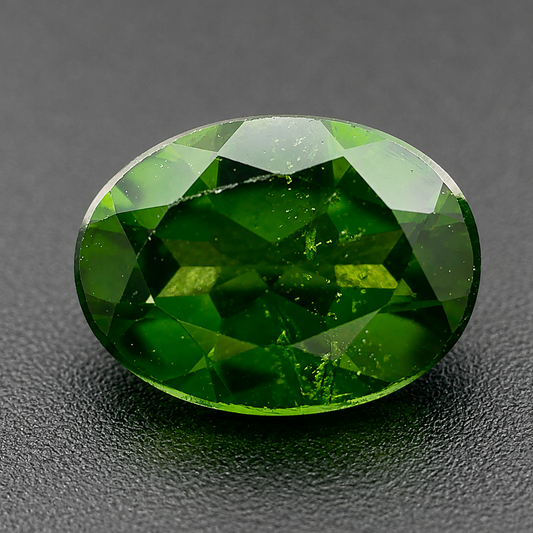 Cromodiopside Naturale Ovale 1.35ct – Gemma Verde Siberiana per Gioielleria